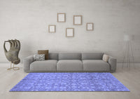 Machine Washable Abstract Blue Modern Rug, wshabs1719blu