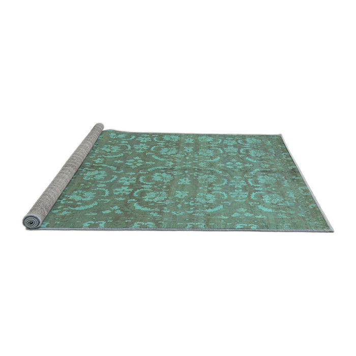 Sideview of Machine Washable Abstract Light Blue Modern Rug, wshabs1719lblu