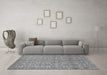 Machine Washable Abstract Gray Modern Rug in a Living Room,, wshabs1719gry