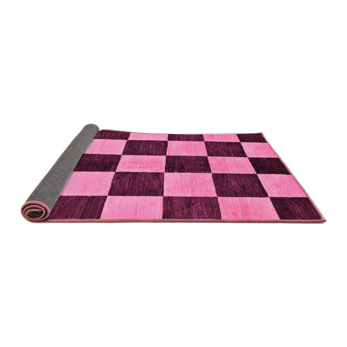 Sideview of Checkered Pink Modern Rug, abs171pnk