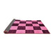 Sideview of Checkered Pink Modern Rug, abs171pnk