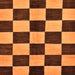 Square Machine Washable Checkered Orange Modern Area Rugs, wshabs171org