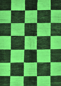 Checkered Emerald Green Modern Rug, abs171emgrn