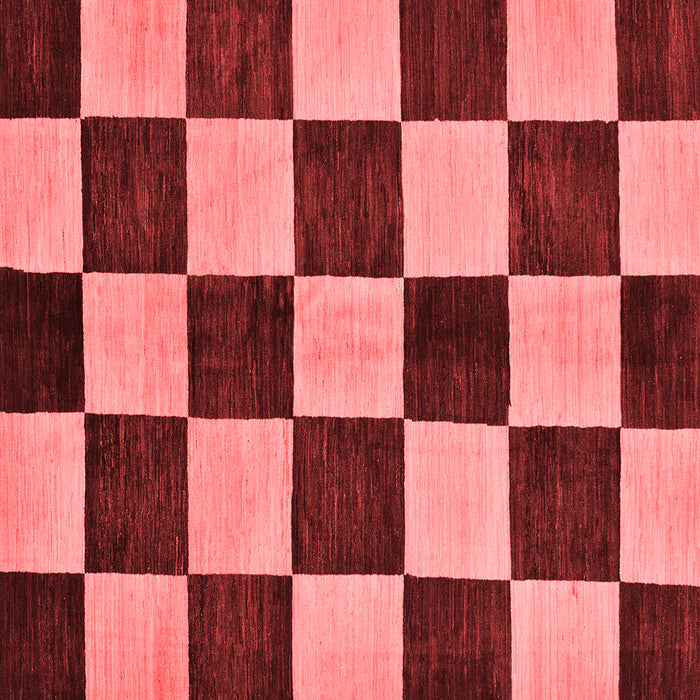Machine Washable Checkered Red Modern Rug, wshabs171red