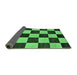 Sideview of Checkered Emerald Green Modern Rug, abs171emgrn