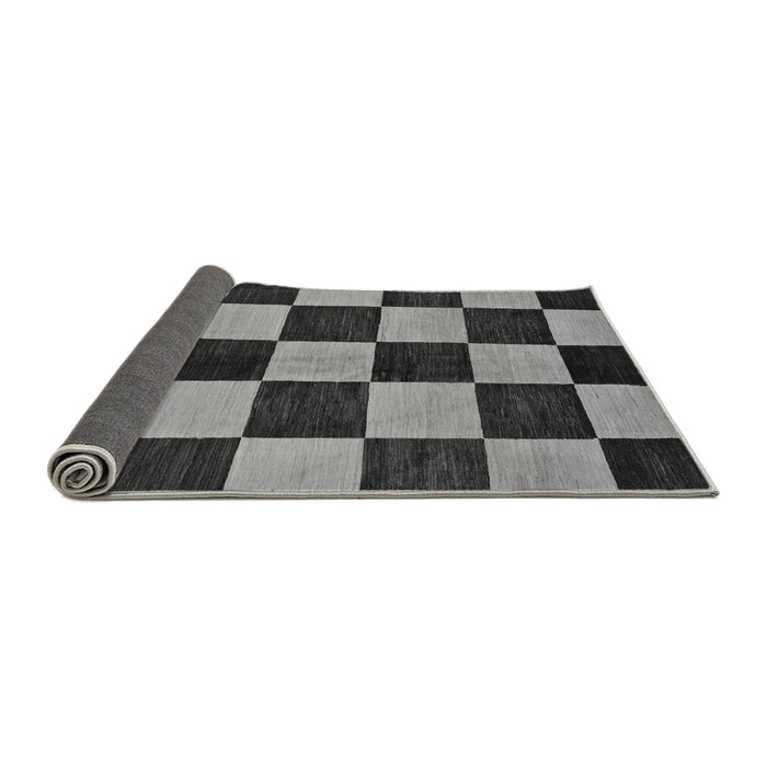 Sideview of Checkered Gray Modern Rug, abs171gry