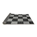 Sideview of Checkered Gray Modern Rug, abs171gry