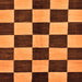 Square Checkered Orange Modern Rug, abs171org