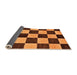 Sideview of Checkered Orange Modern Rug, abs171org