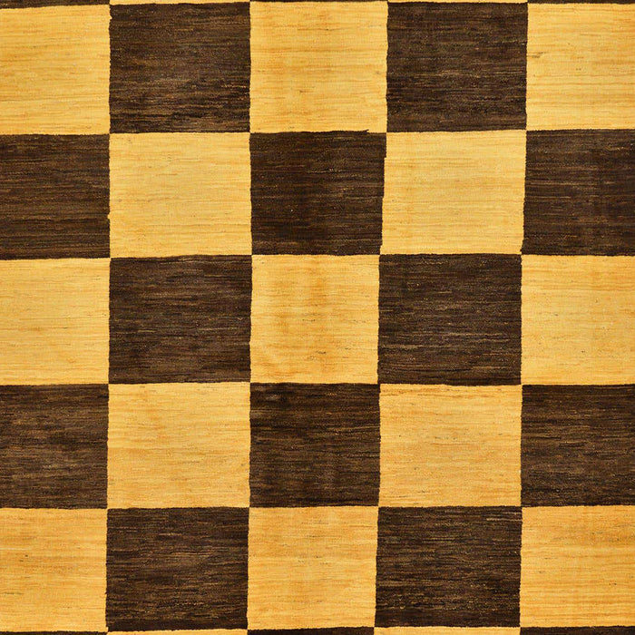 Machine Washable Abstract Bakers Brown Rug, wshabs171