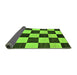 Sideview of Checkered Green Modern Rug, abs171grn