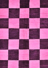 Checkered Purple Modern Rug, abs171pur