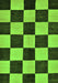 Machine Washable Checkered Green Modern Area Rugs, wshabs171grn