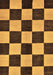 Checkered Brown Modern Rug, abs171brn