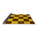 Sideview of Checkered Yellow Modern Rug, abs171yw