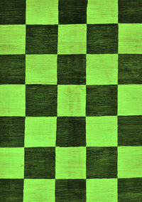 Checkered Green Modern Rug, abs171grn