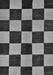 Machine Washable Checkered Gray Modern Rug, wshabs171gry