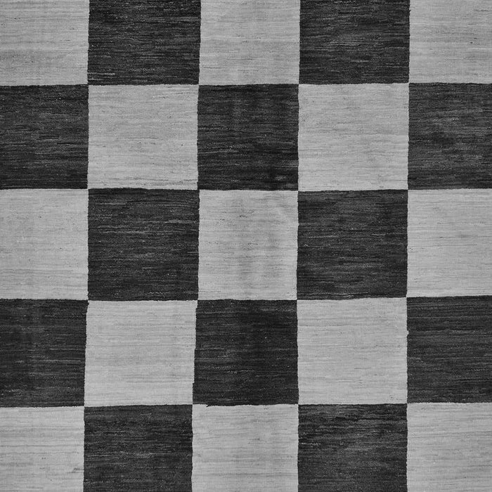 Machine Washable Checkered Gray Modern Rug, wshabs171gry