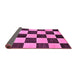 Sideview of Checkered Purple Modern Rug, abs171pur