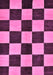 Machine Washable Checkered Purple Modern Area Rugs, wshabs171pur