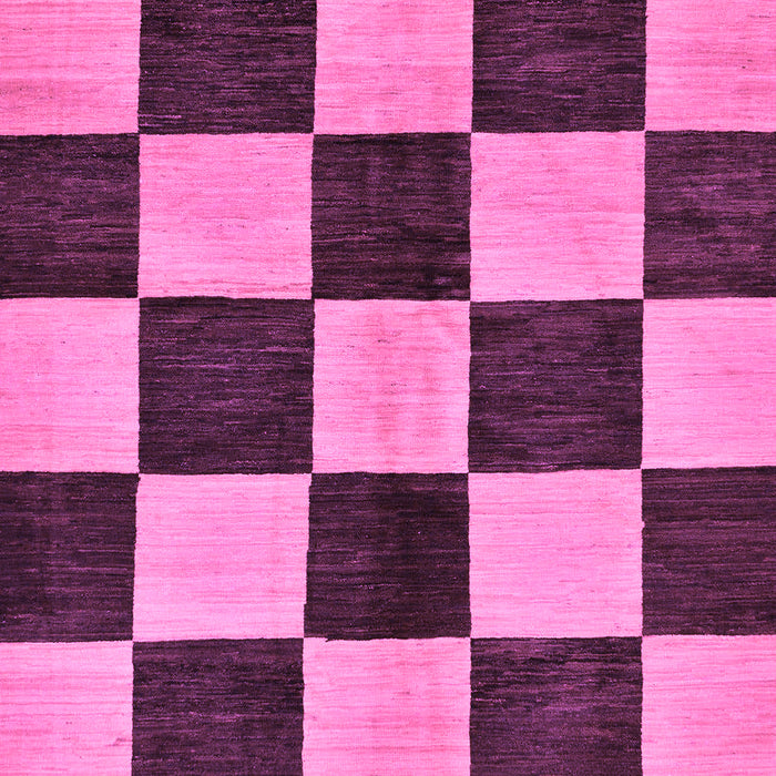 Machine Washable Checkered Purple Modern Area Rugs, wshabs171pur
