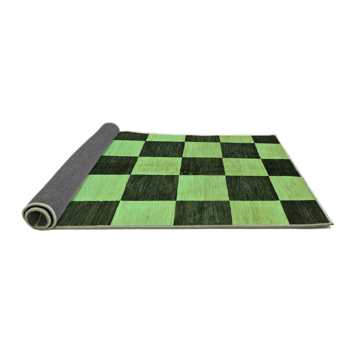 Sideview of Checkered Turquoise Modern Rug, abs171turq