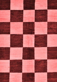 Checkered Red Modern Rug, abs171red