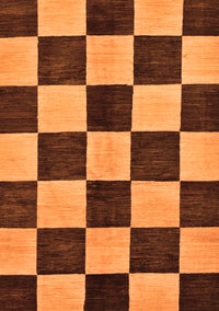 Checkered Orange Modern Rug, abs171org