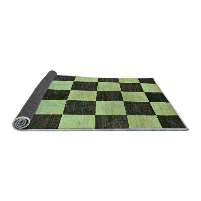 Sideview of Checkered Light Blue Modern Rug, abs171lblu