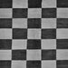 Square Machine Washable Checkered Gray Modern Rug, wshabs171gry