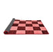 Checkered Red Modern Area Rugs