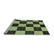 Sideview of Machine Washable Checkered Light Blue Modern Rug, wshabs171lblu