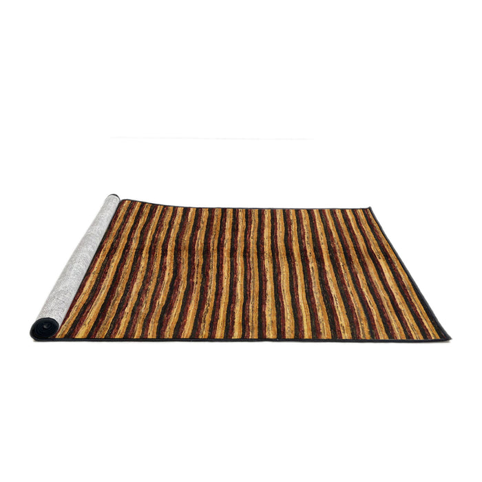 Sideview of Machine Washable Abstract Vermilion Red Rug, wshabs172