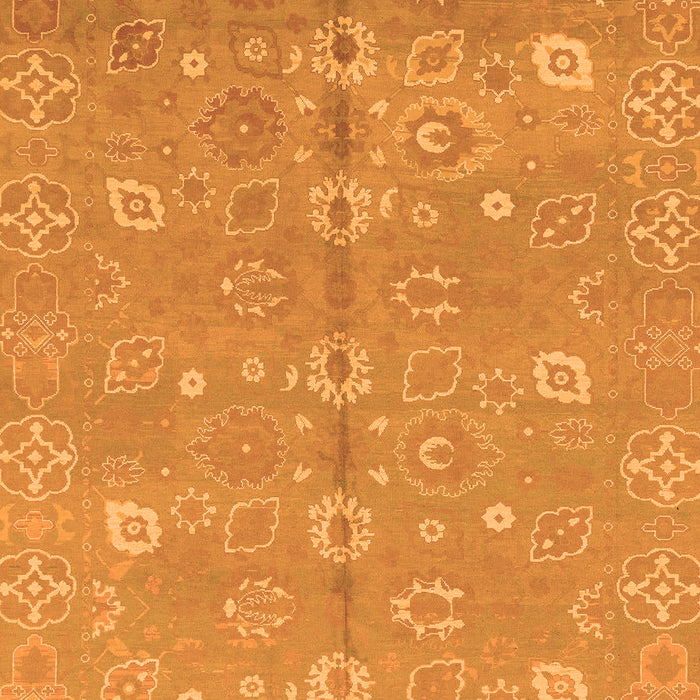 Machine Washable Oriental Orange Traditional Area Rugs, wshabs1720org