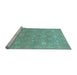 Sideview of Machine Washable Oriental Light Blue Traditional Rug, wshabs1720lblu