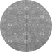 Round Oriental Gray Traditional Rug, abs1720gry