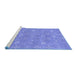 Sideview of Machine Washable Oriental Blue Traditional Rug, wshabs1720blu