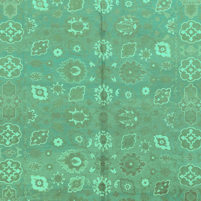 Machine Washable Oriental Turquoise Traditional Area Rugs, wshabs1720turq