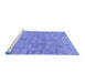 Sideview of Machine Washable Oriental Blue Traditional Rug, wshabs1721blu