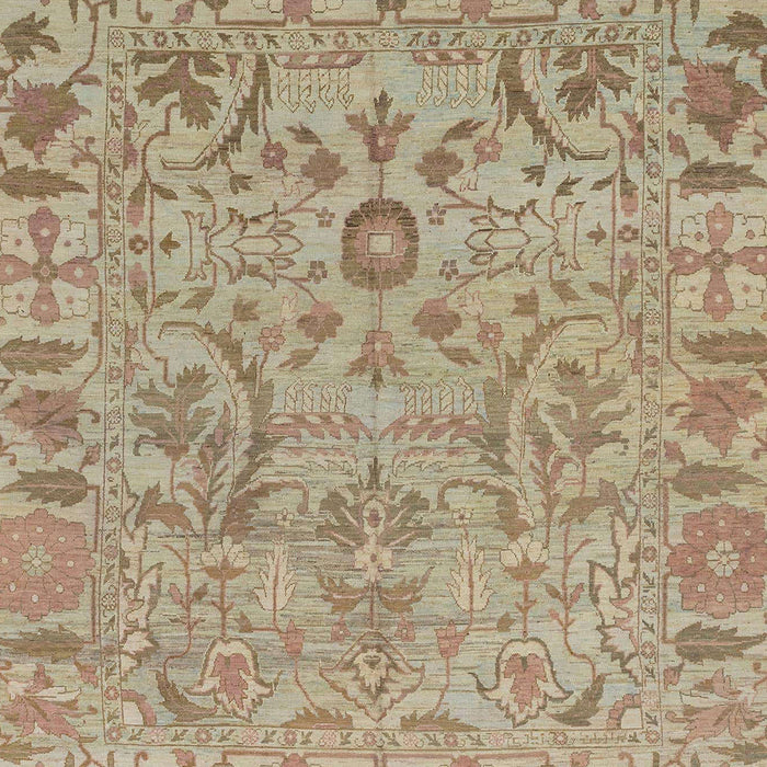 Machine Washable Abstract Dark Khaki Green Rug, wshabs1721