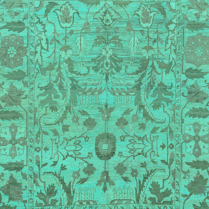Machine Washable Oriental Turquoise Traditional Area Rugs, wshabs1721turq