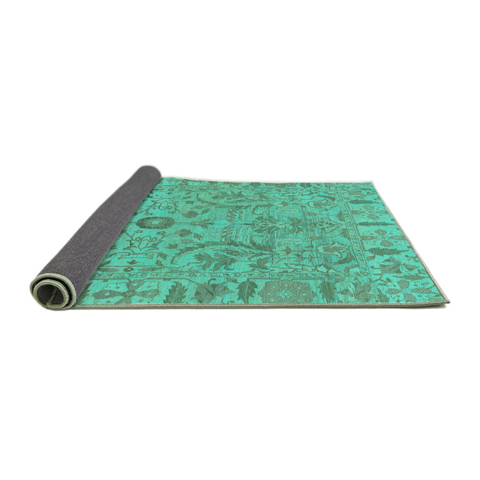 Sideview of Oriental Turquoise Traditional Rug, abs1721turq