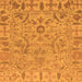 Square Machine Washable Oriental Orange Traditional Area Rugs, wshabs1721org