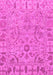 Machine Washable Oriental Pink Traditional Rug, wshabs1721pnk