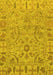 Machine Washable Oriental Yellow Traditional Rug, wshabs1721yw