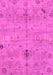 Machine Washable Oriental Pink Traditional Rug, wshabs1722pnk