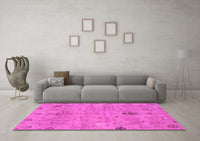 Machine Washable Oriental Pink Traditional Rug, wshabs1722pnk