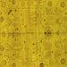 Square Oriental Yellow Traditional Rug, abs1722yw