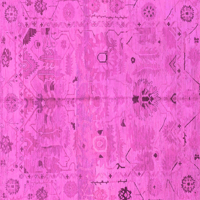Square Machine Washable Oriental Pink Traditional Rug, wshabs1722pnk
