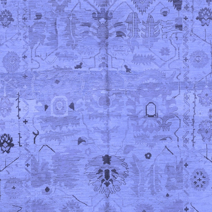 Machine Washable Oriental Blue Traditional Rug, wshabs1722blu